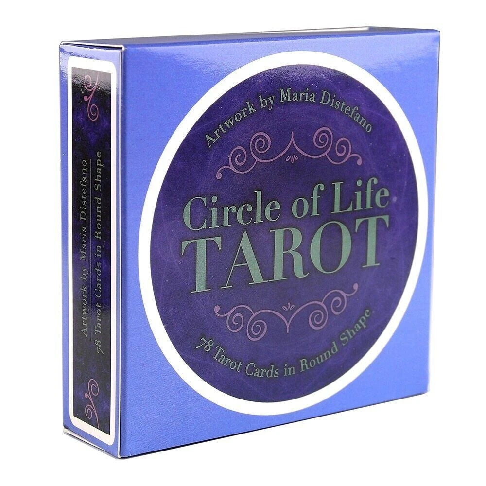 Circle of Life Tarot Deck by Lo Scarabeo – a round tarot deck symbolizing cycles, wholeness, and spiritual balance.