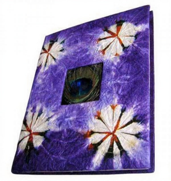 Tie Dye Peacock Fin Mix Design Notebook 5.9x7.5"