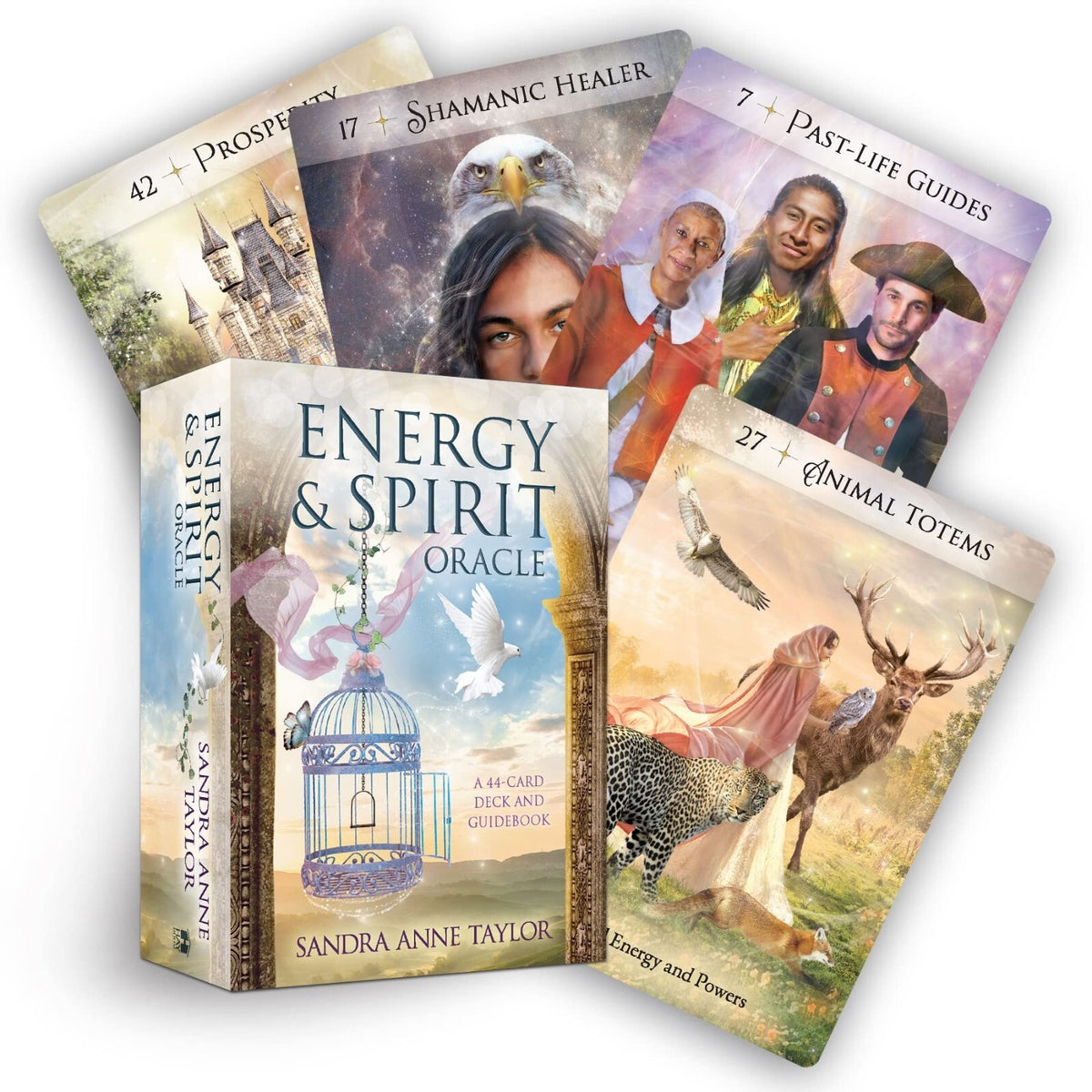 Energy & Spirit Oracle by Sandra Anne Taylor & Cheri Polk – 44-card deck for spiritual alignment, energy readings, and guidance.