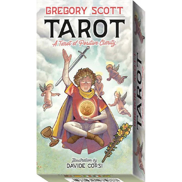 Gregory Scott Tarot Deck by Gregory Scott & Davide Corsi – vibrant tarot deck featuring modern interpretations of classic symbolism with a focus on positive clarity.