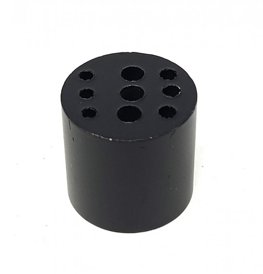 9 Hole - Matte Black Finish Brass Incense Holder 0.75"W | 0.75"H