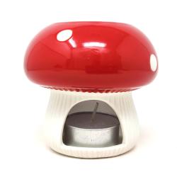 Large Ceramic Mushroom Shaped (Candle, Palo Santo, Incense Burner) 3.5"W x 3.5"H