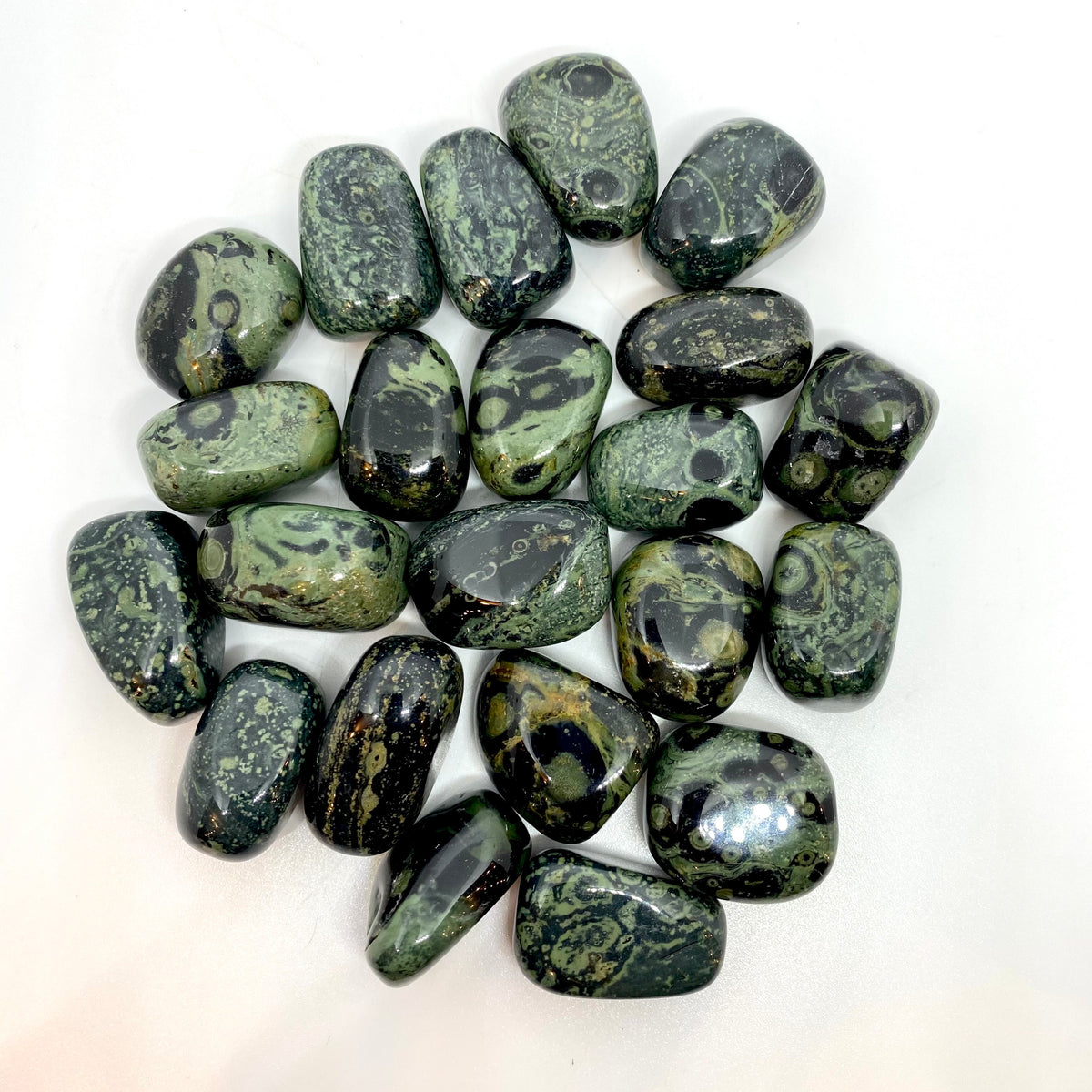 Kambaba Jasper Stone - Tumbled at Namaste Bookshop near Union Square, NYC