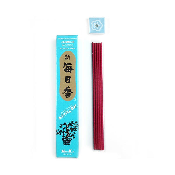 Nippon Kodo Morning Star Jasmine 50-stick box, official manufacturer photograph