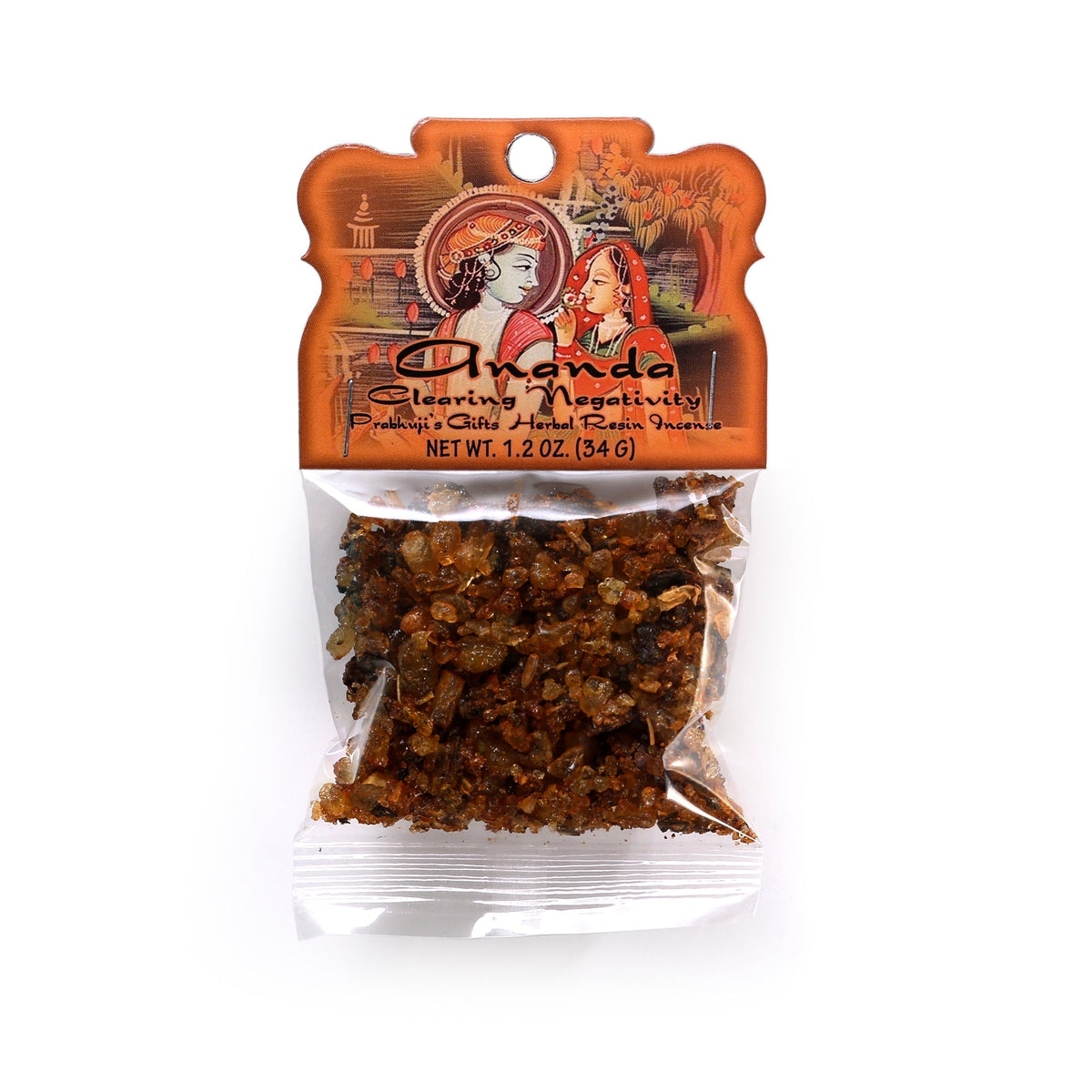 Prabhuji's Gifts Ananda Herbal Resin 34g, 34g (1.2 oz) herbal resin incense bag