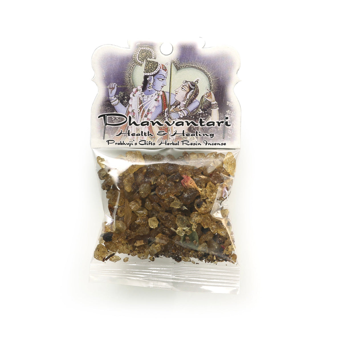 Prabhuji's Gifts Dhanvantari Herbal Resin 34g, 34g (1.2 oz) herbal resin incense bag