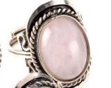 Vintage Style Oval Cab Adjustable Ring - Choose Stone