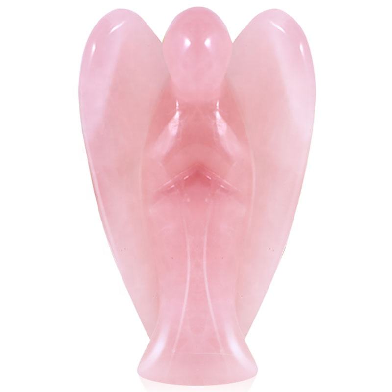 Rose Quartz 3" Carved Angel