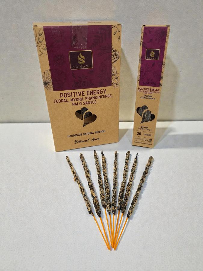 Copal, Myrrh, Frankincense & Palo Santo - 25 grams - SONAVI – Nature’s Collection: Positive Energy Incense Sticks -