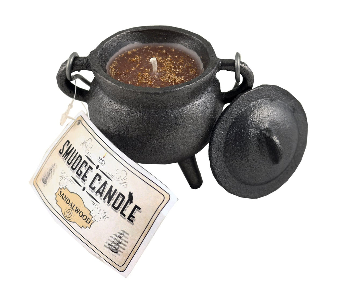Sandalwood Cast Iron Cauldron Smudge Candle