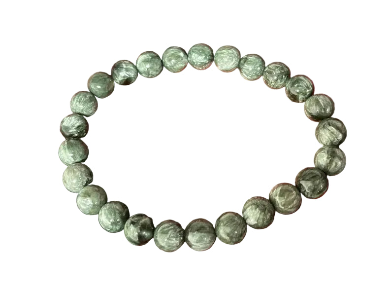 Seraphinite 7-7.5mm Beaded Bracelet