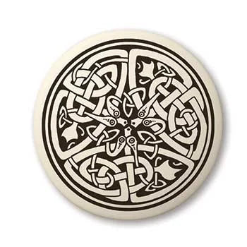 Handmade Porcelain Pendant Cord Necklace - Celtic Art - Choose Style