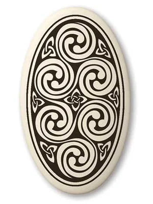 Handmade Porcelain Pendant Cord Necklace - Celtic Art - Choose Style