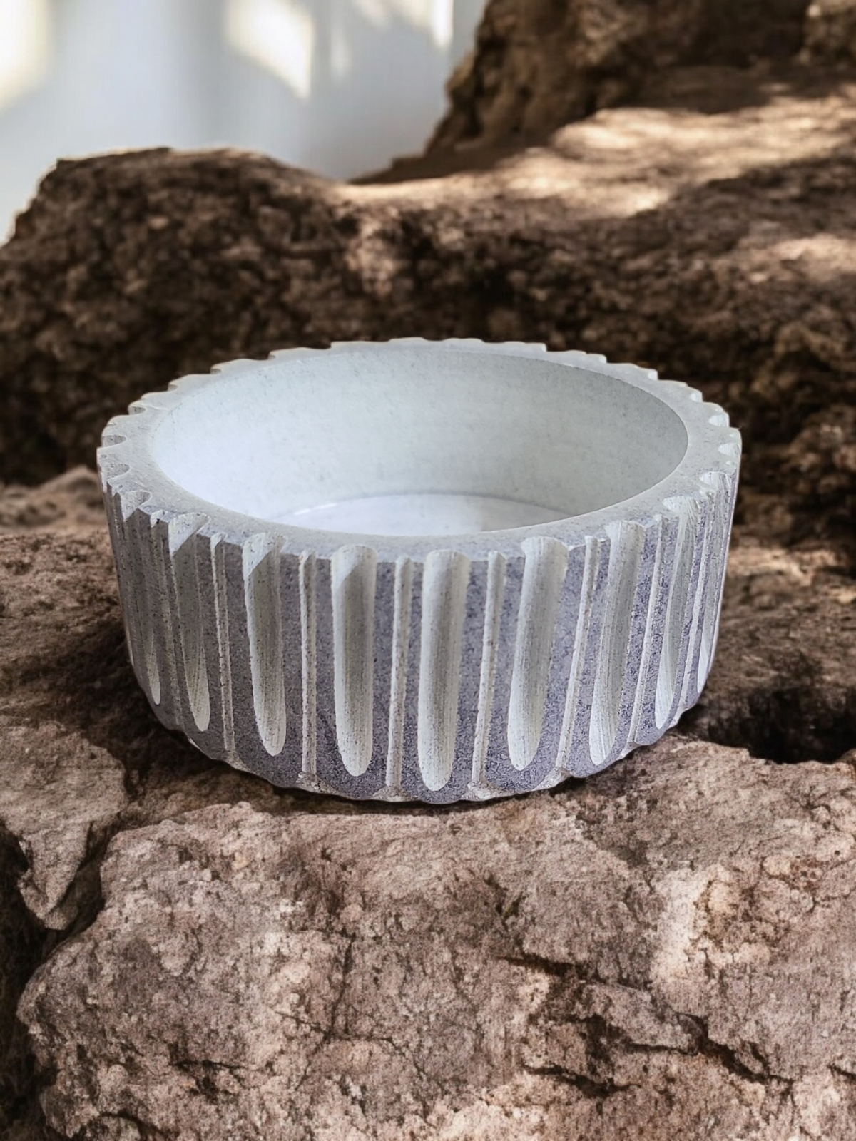 Carved Stone Ritual & Smudge Pot Bowl - 4" x 1.5"