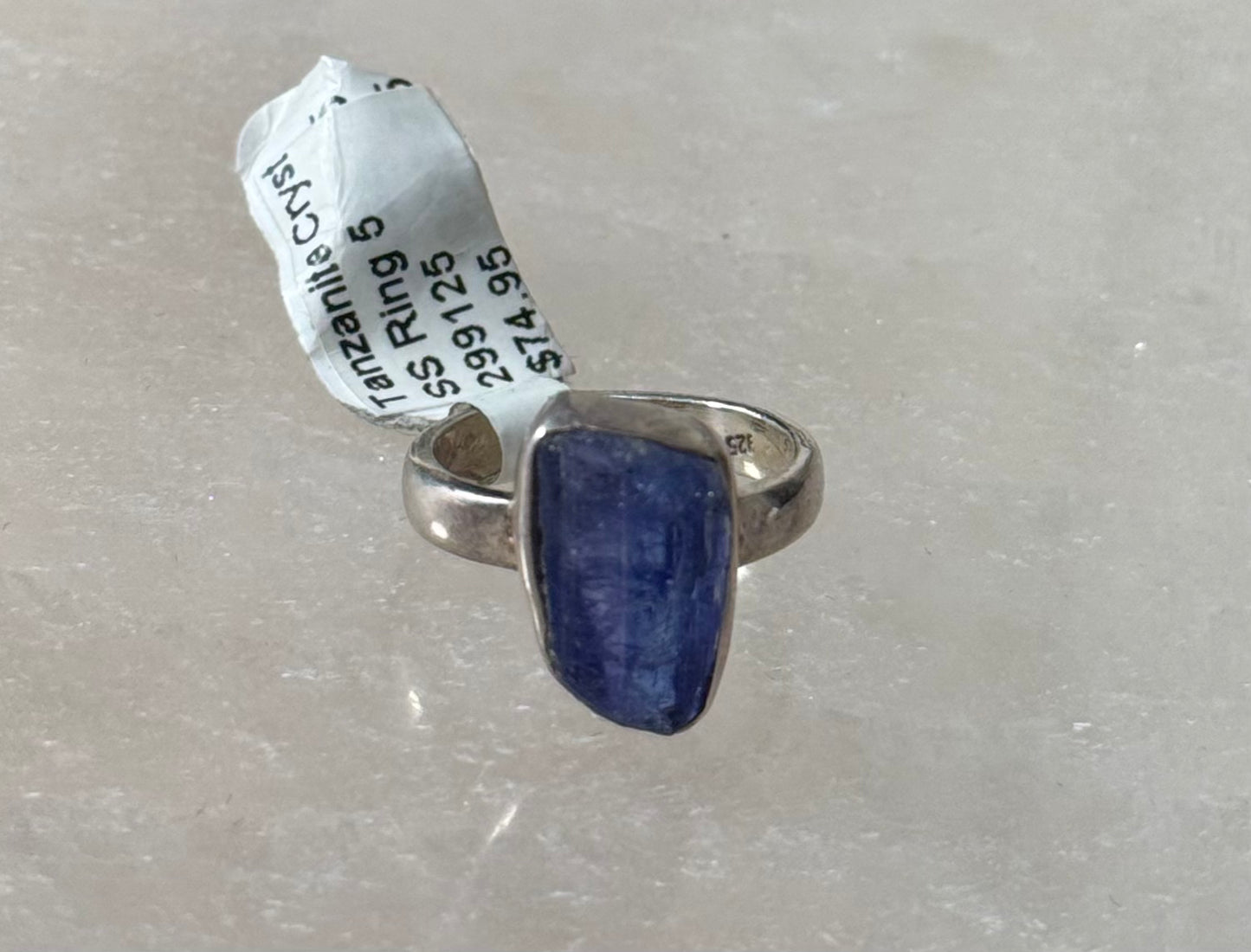 Tanzanite Sterling Silver Ring Size 5 – vivid tanzanite gemstone set in sterling silver, crafted for elegant and unique style.