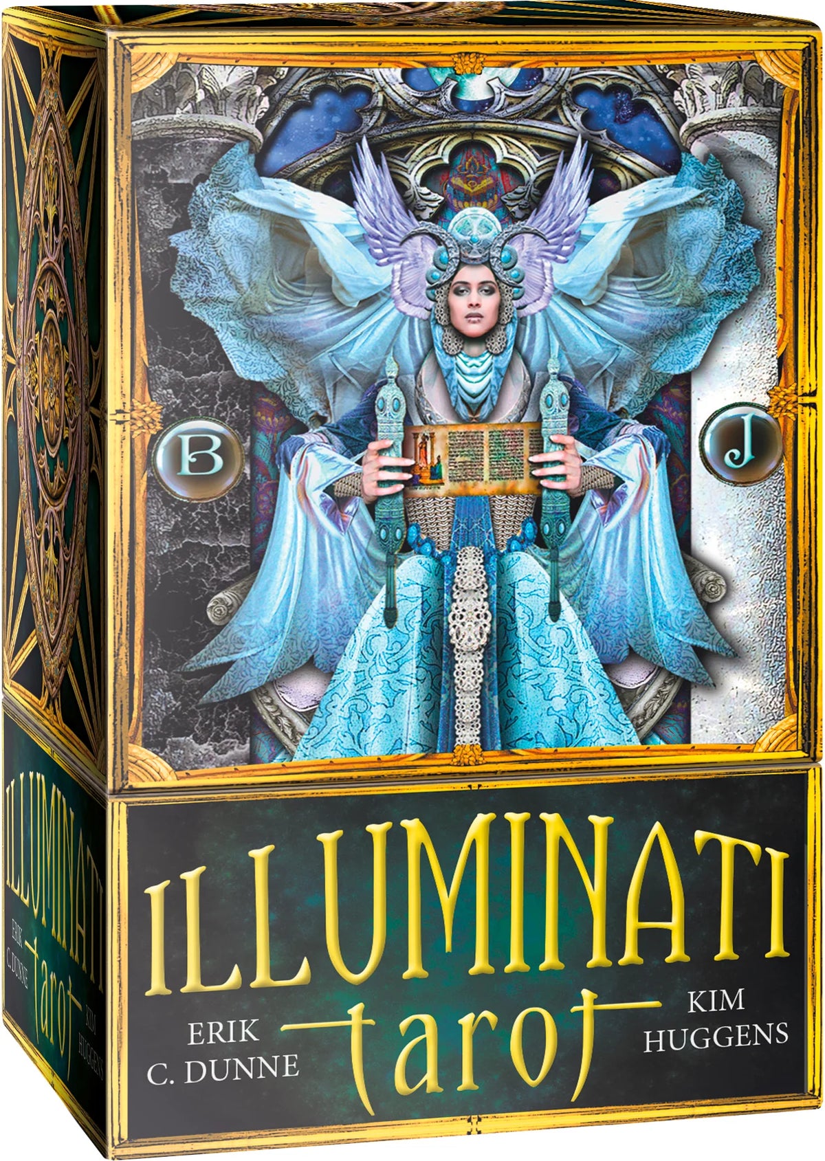 Tarot Illuminati Kit by Kim Huggens & Erik C. Dunne – complete tarot set including cards and guidebook with rich symbolic artwork.