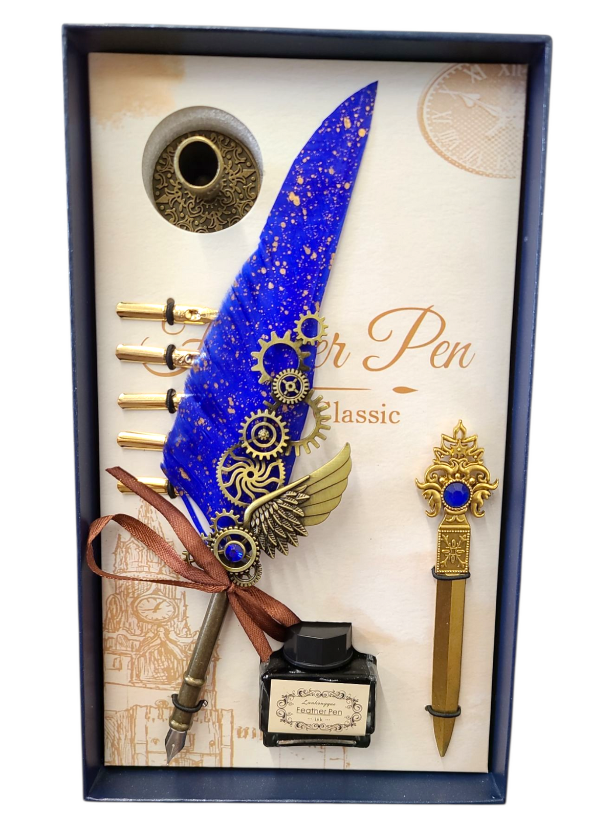 Feather Quill Pen Dip Set - Style 3 - Calligraphy kit