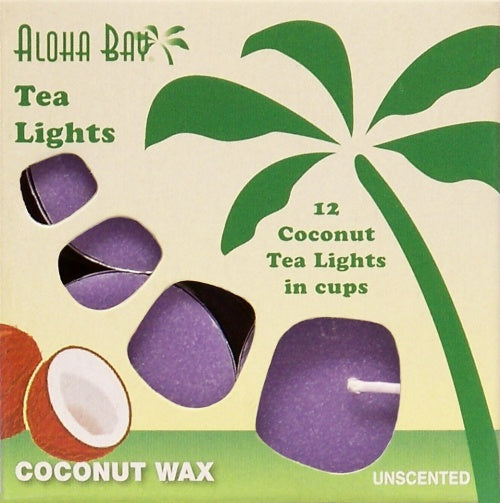 Aloha Bay Violet Unscented Tea Light Candles (Pack of 12)