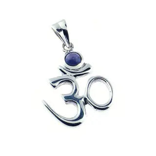 OM Iolite Primordial Sterling Silver Pendant