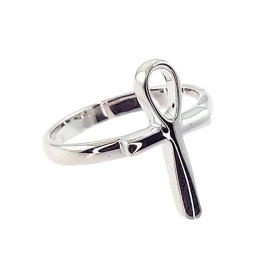The Life Ankh Egyptian Sterling Silver Rings Size 9