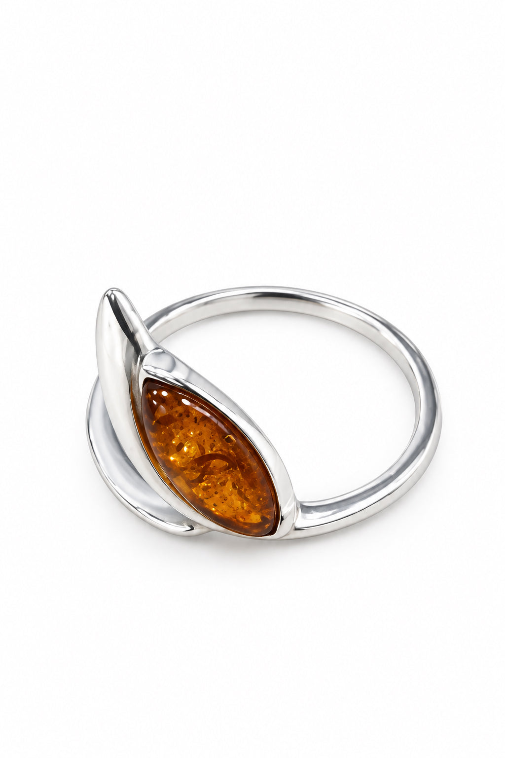 Amber Eye Cab Silver Rings Stye# C