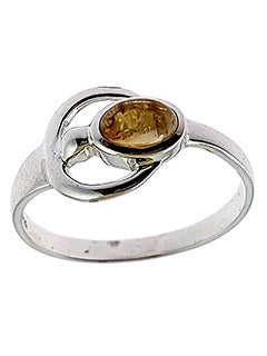 Citrine Goddess Sterling Silver Ring Size 8