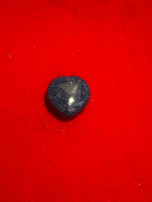 Blue Goldstone Heart Shaped 30mm Crystal