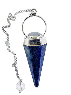 Lapis Lazuli with Moonstone Sterling Silver Pendulum