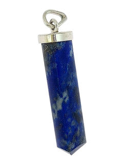 Lapis Lazuli Wand Point Sterling Silver Pendant