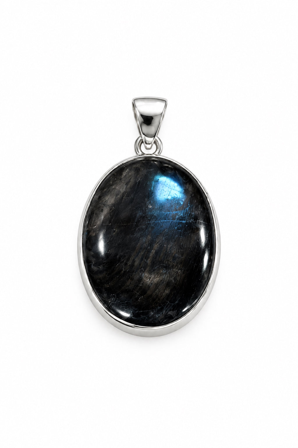 Hypersthene Oval Cab .925 Sterling Silver Pendant