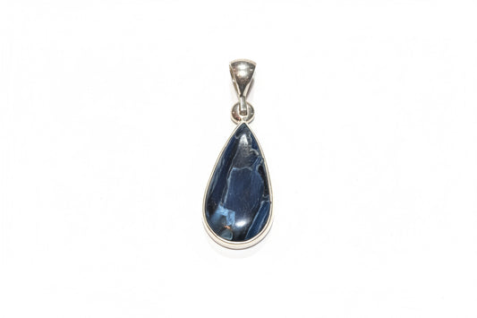 Pietersite Drop Cab Sterling Silver Pendant