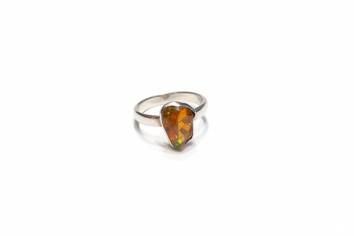 Ethiopian Oval Sterling Silver Ring (Size 6)