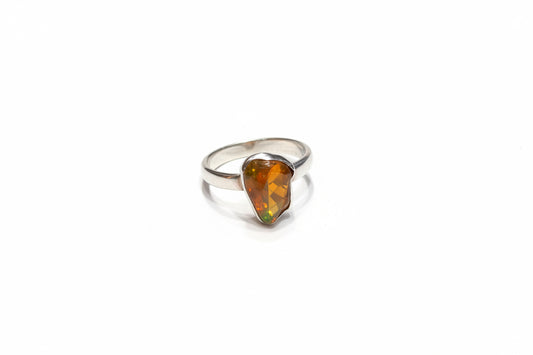 Ethiopian Oval Sterling Silver Ring (Size 6)