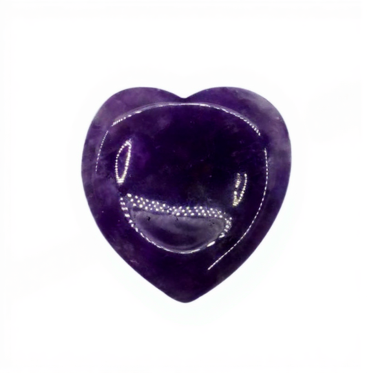 AMETHYST HEART WORRY STONES – 1.5"