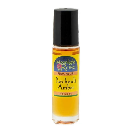 PATCHOULI AMBER - MOONLIGHT ROSE BODY PERFUME OIL ROLL ON 1/3oz