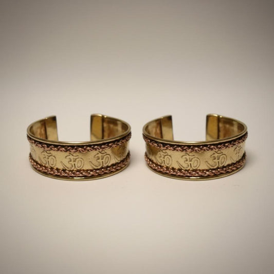 Om Bracelet 1" W/  Brass & Copper