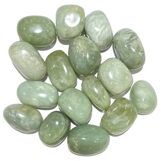New Green Jade Tumbled 20-35MM -