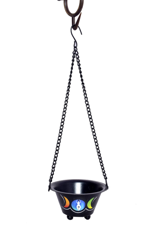 Triple Moon Goddess Hanging Burner Bowl – 3.25″