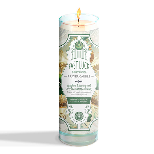 Fast Luck Glass Jar Candle 9.5oz 8x2"