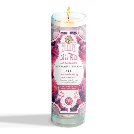 Love & Attraction Glass Jar Candle 9.5oz 8x2"