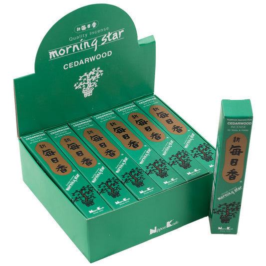 Morning Star Cedarwood Incense Sticks (50) And Holder