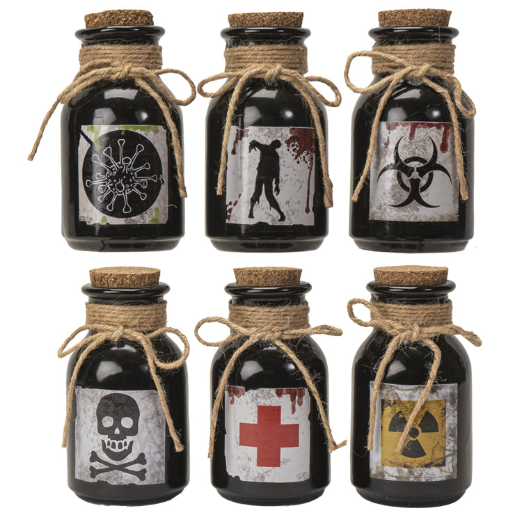 APOTHECARY CERAMIC BOTTLE ASST DESIGN