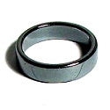 Hematite 6mm Plain Flat Band Ring Non Magnetic Size #10