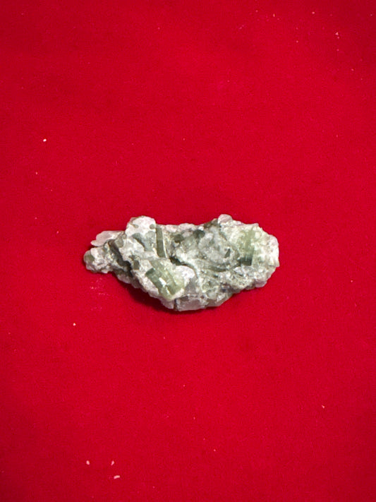 Green Tourmaline Quartz Albite Crystal
