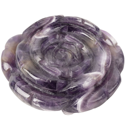 Amethyst Carved Flower 1.5" 40mm