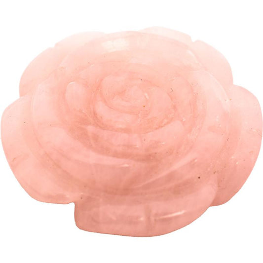 Rose Quartz Carved Flower 1.5" 40mm