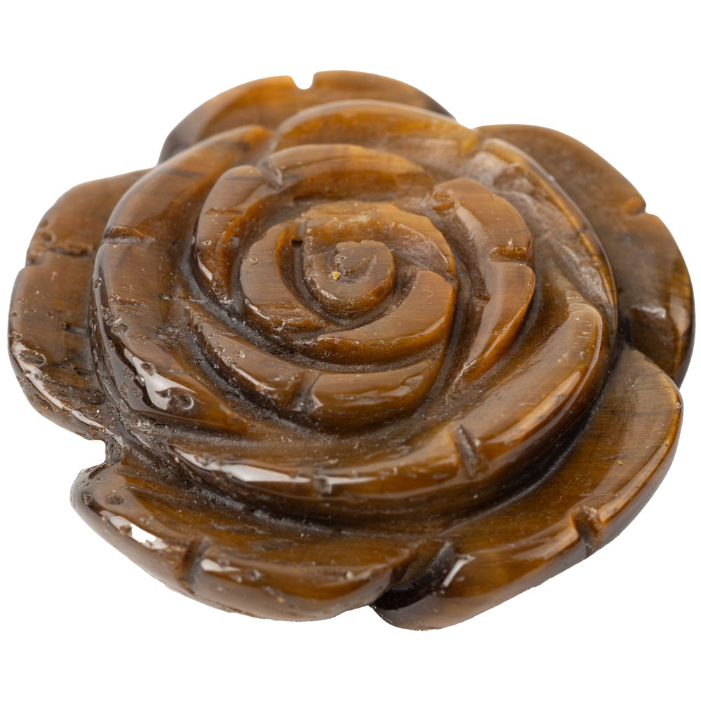 Tiger Eye Carved Flower 1.5" 40MM