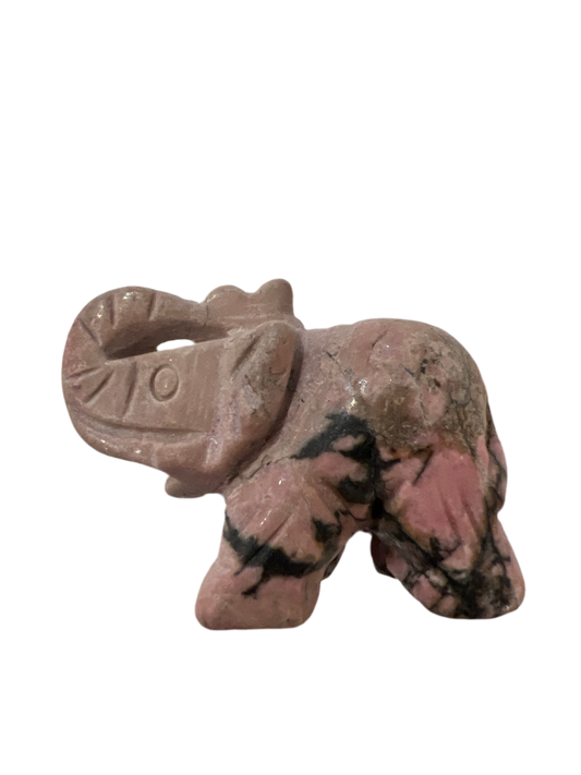 Rhodonite Crystal Elephant Shaped 50mm
