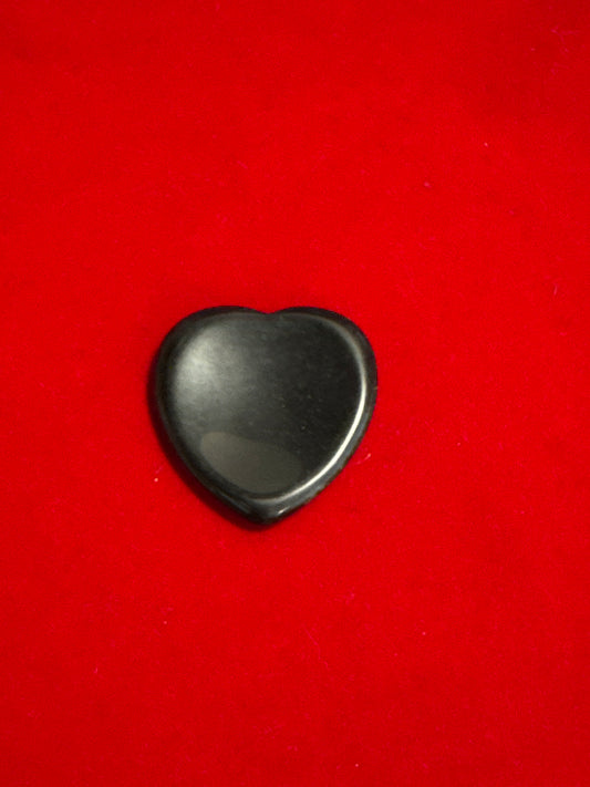 Howlie Worry Heart Shaped Stone/ Black Obsidian Worry Stone