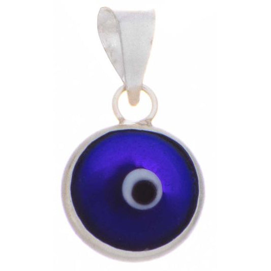 Evil Eye Mini Glass Bead .925 Silver Pendant